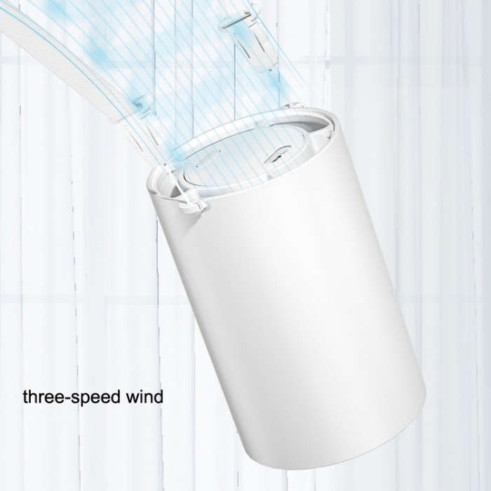 N1 Mini Portable USB Leafless Hanging Neck Fan(White)