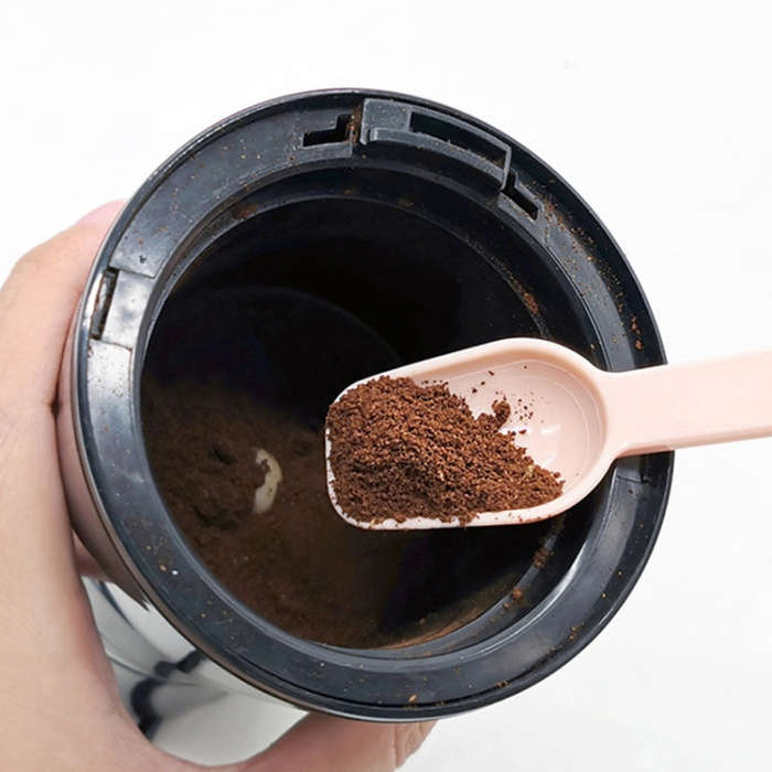 20 PCS Coffee Bean Grinder Spoon Grinder Cleaning Brush With Scale(White Handle White Hair)
