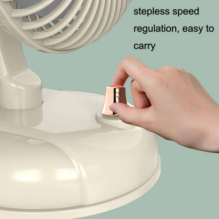 F10 Portable Quiet Desktop Retro Moving Head USB Fan(Bean Green)