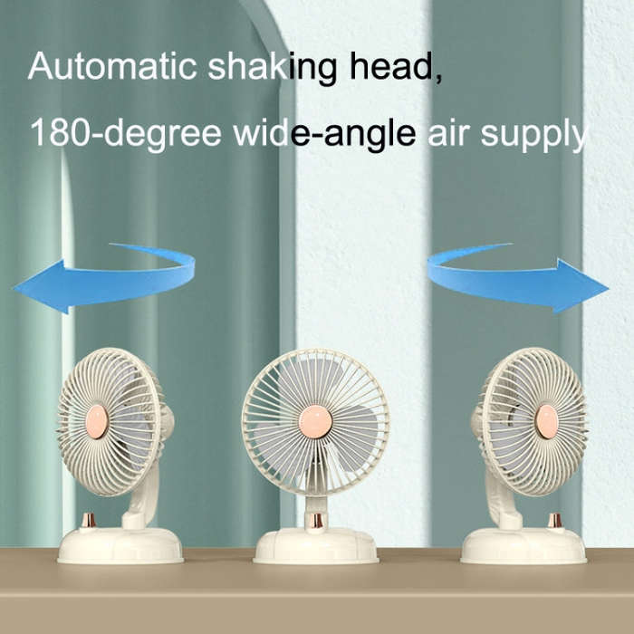 F10 Portable Quiet Desktop Retro Moving Head USB Fan(Bean Green)