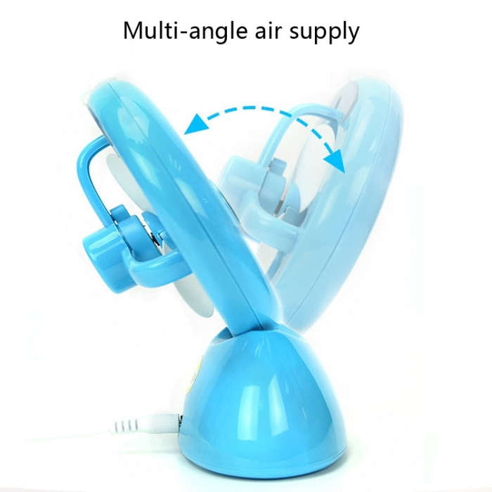 Mini USB Rechargeable Spray Fan Student Dormitory Office Desktop Mute Fan(Frosted Matcha Green)