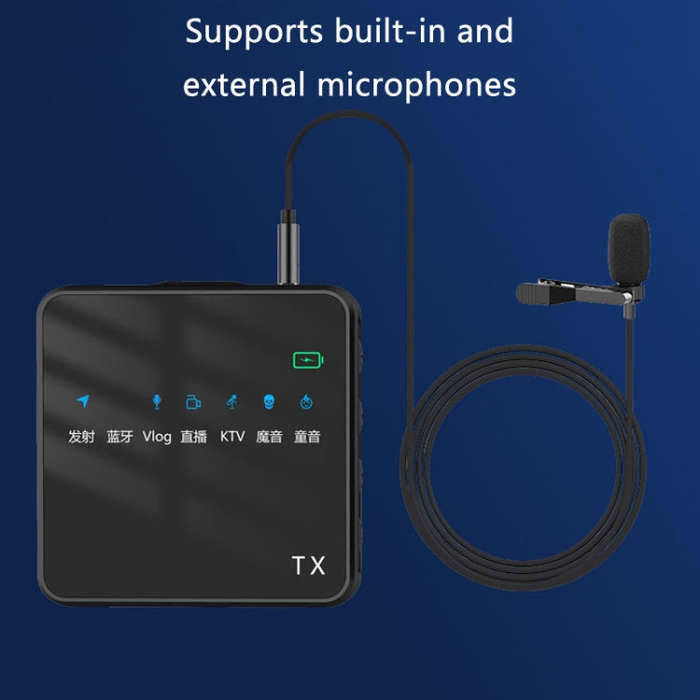 Outdoor Short Video Shooting Noise Reduction Radio Lavalier Microphone With Bluetooth