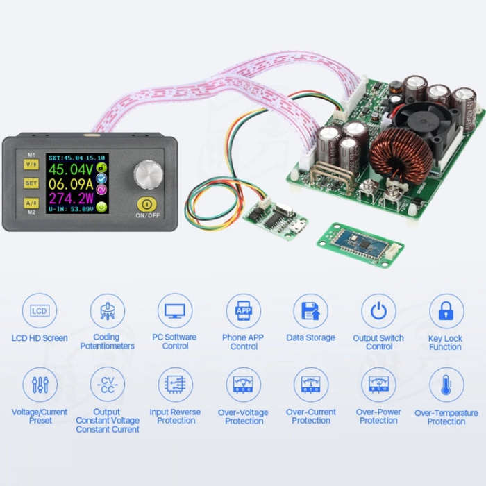 DPS5020 50V/20A CNC DC Adjustable Voltage Regulated Power Buck Module