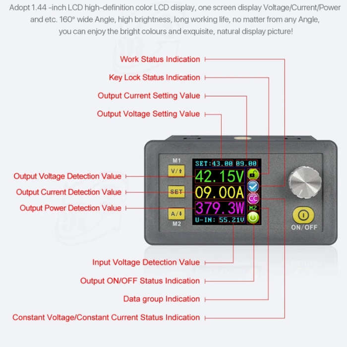 DPS5020 50V/20A CNC DC Adjustable Voltage Regulated Power Buck Module