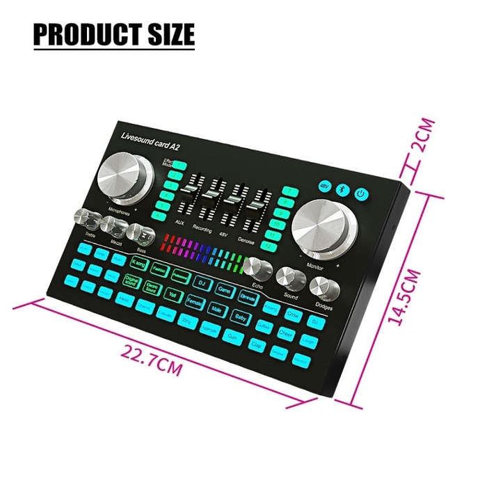 A2 Sound Card Mobile Computer Universal Live K Song Recording Equipment