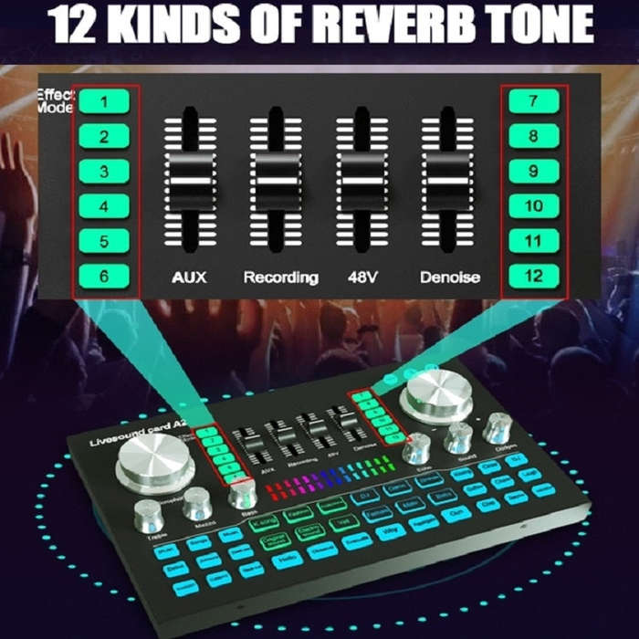A2 Sound Card Mobile Computer Universal Live K Song Recording Equipment