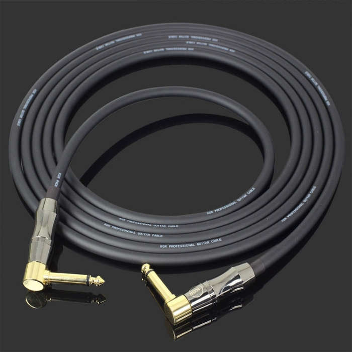 KGR Guitar Cable Keyboard Drum Audio Cable, Specification: 3m(Double Elbow Jack)