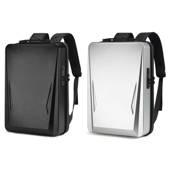 Men PC Hard Shell Gaming Computer Backpack For 15.6-17.3 Inch(Black)