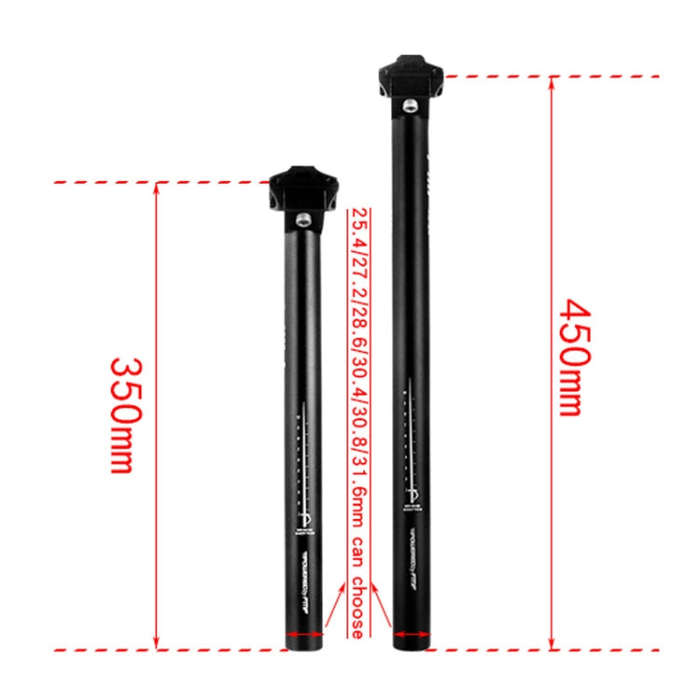 FMFXTR Mountain Bike Seat Post Bicycle Aluminum Alloy Sitting Tube, Specification: 27.2x350mm