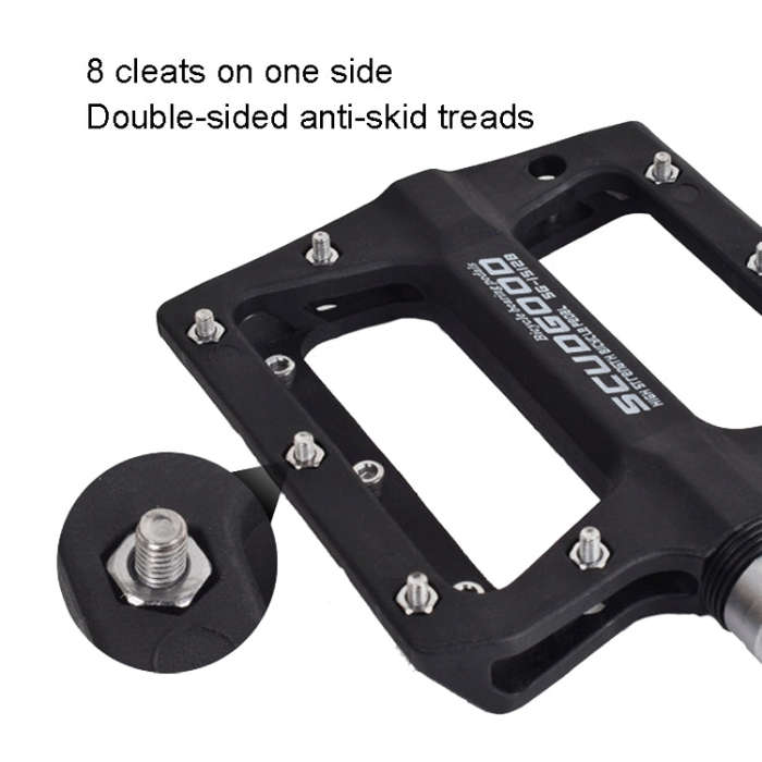 FMFXTR Mountain Bicycle Pedal Nylon Fiber Bearing Non-Slip Pedal(SG-12B Black)