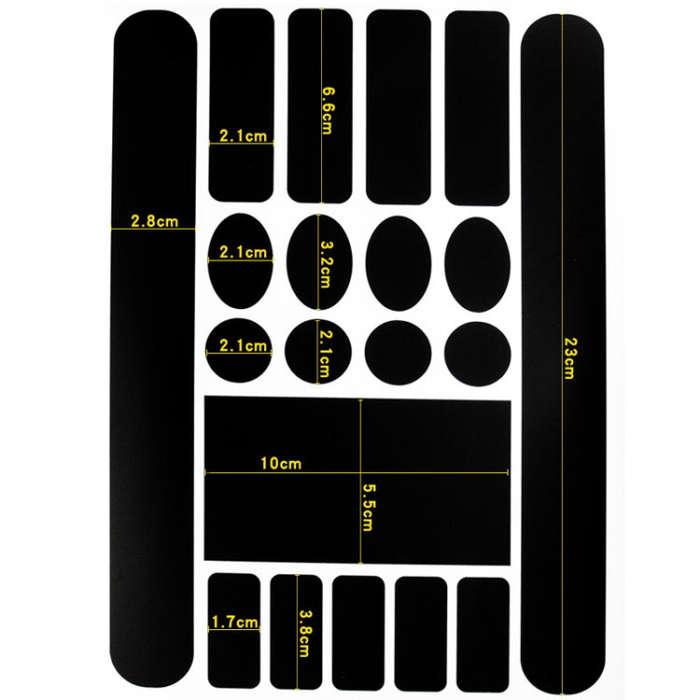 FMFXTR Bicycle Protection Chain Sticker Front Fork Protective Film, Color: Transparent