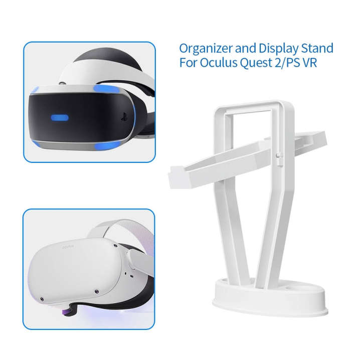JYS-OC002 VR Bracket Desktop Storage Rack For Quest 2(White)