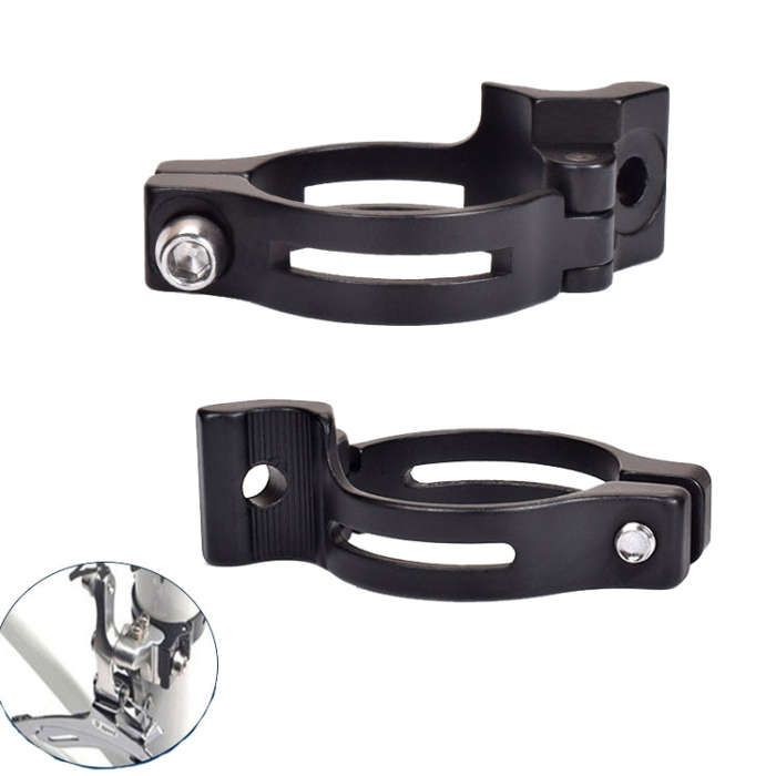 FMFXTR Bike Front Derailleur Clamp Straight Lock Turn to Clamp Converting Seat(Black 31.8mm)