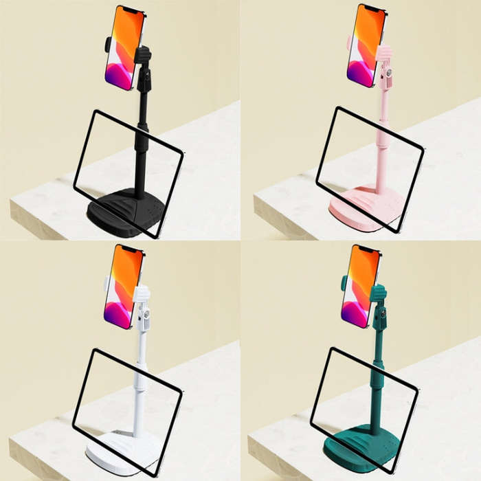 Desktop Live Mobile Phone Telescopic Folding Bracket(Cherry Blossom Pink)