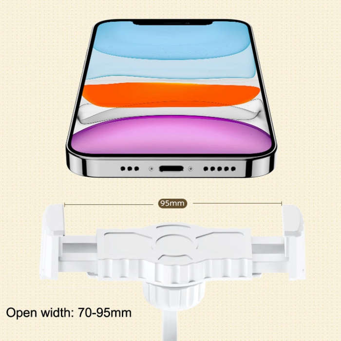 Desktop Live Mobile Phone Telescopic Folding Bracket(Ivory White)