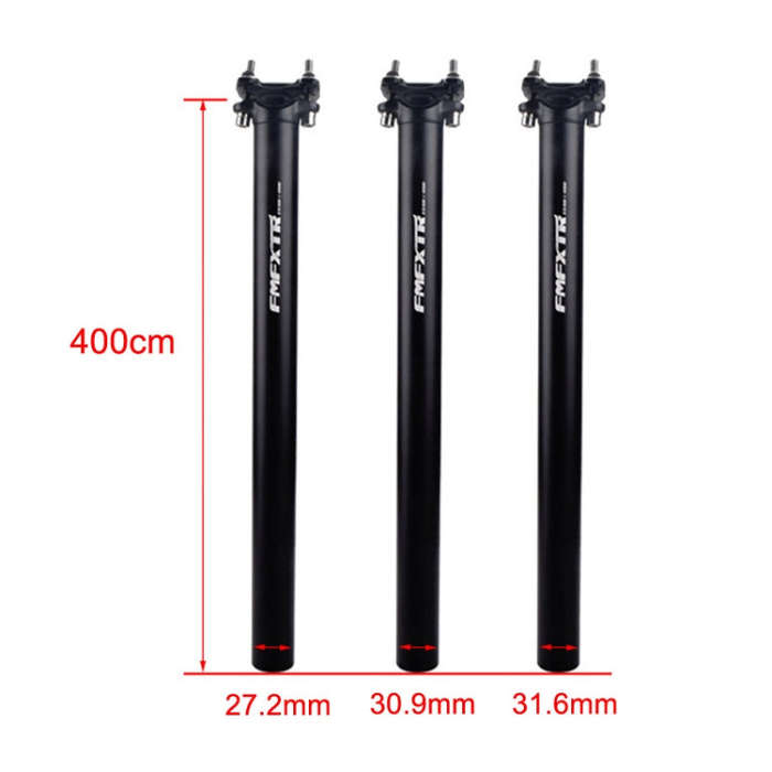 FMFXTR Bicycle Extended Saddle Seat Tube Double Nail Straight Tube, Specification: 31.6mm(Black)