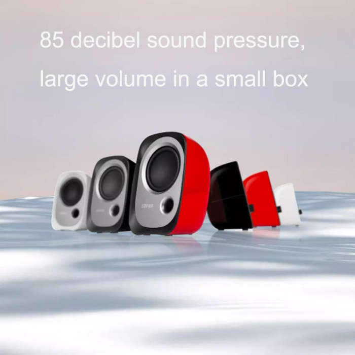 2 PCS Edifier R12U Subwoofer Mobile Phone Mini Desktop Computer USB Audio(White)