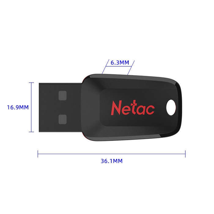 Netac U197 Office File High Speed USB Flash Drive, Capacity: 8GB(Black)