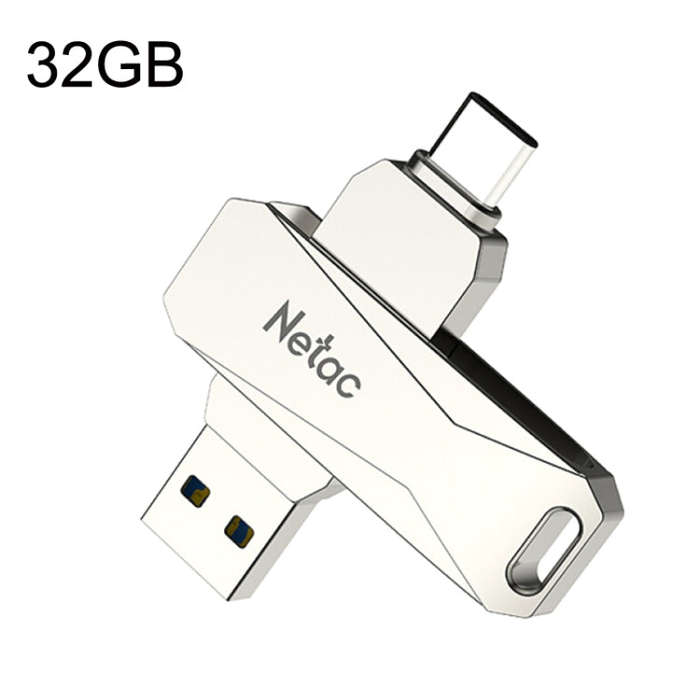 Netac U782C Type-C Dual Interface High-Speed Metal Computer USB Flash Drive, Capacity: 32GB