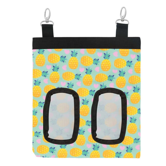 Pet Rabbit Guinea Pig Hanging Feeding Hay Storage Bag, Specification: Pineapple Two-hole