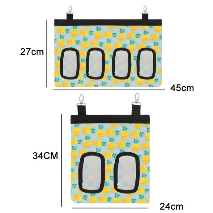 Pet Rabbit Guinea Pig Hanging Feeding Hay Storage Bag, Specification: Pineapple Two-hole