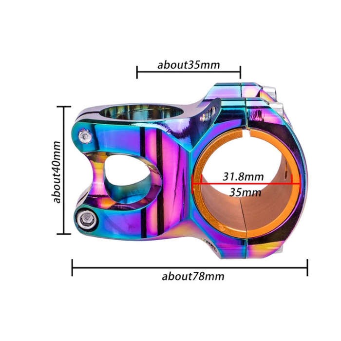 ZTTO Mountain Bike CNC Colorful Hollow Aluminum Alloy Short Riser(35mm)