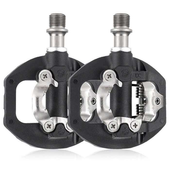 WEST BIKING Mountain Bike Aluminum Alloy Bearing Single-sided Self-locking Pedal(Black)