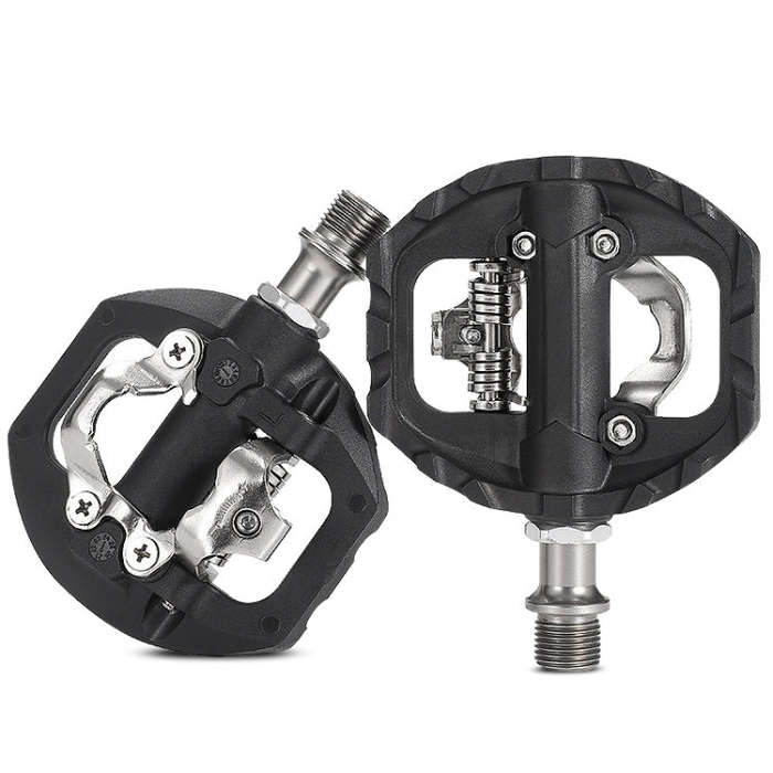 WEST BIKING Mountain Bike Aluminum Alloy Bearing Single-sided Self-locking Pedal(Black)