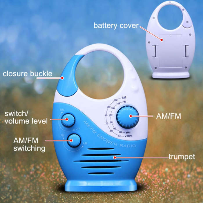 Sayin SY-950 Portable Waterproof Small Radio AM/FM Universal Band Elder Radio(Blue)