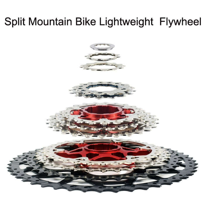 VG Sports Split Mountain Bike Lightweight Cassette Flywheel, Style: 10 Speed 42T (Silver)