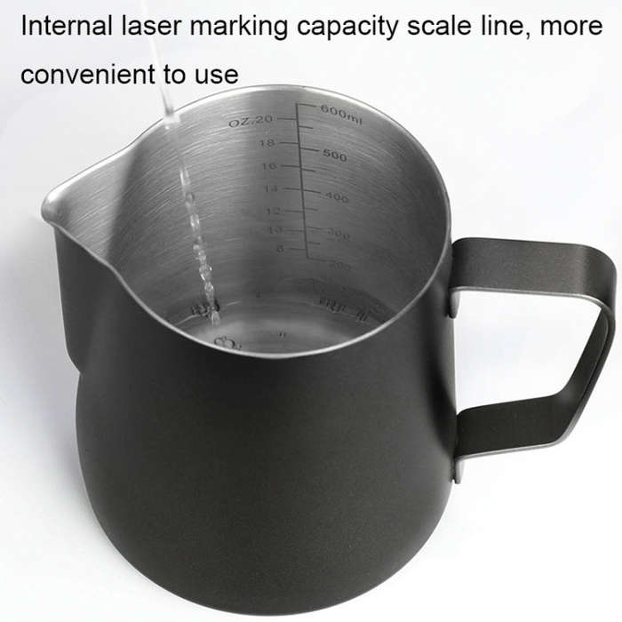 304 Stainless Steel Coffee Pot with Scale, Spec: 350ml (Black Crane Mouth)