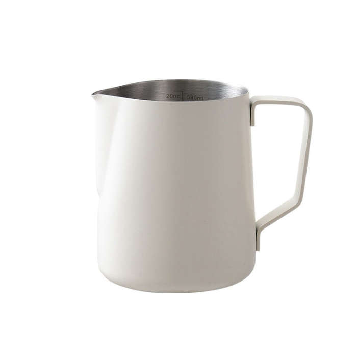 304 Stainless Steel Coffee Pot with Scale, Spec: 600ml (Beige Beak)
