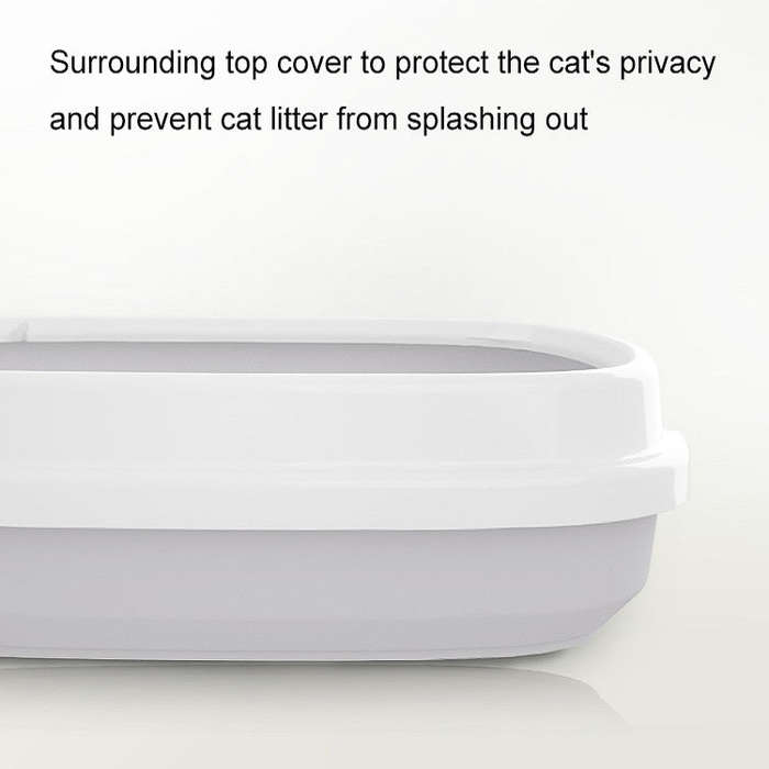Semi-enclosed Cat Litter Box Cat Toilet With Cat Litter Shovel, Specification: S(Green)