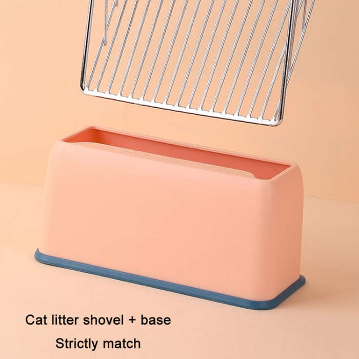 Metal Wooden Handle Cat Litter Remove Pet Cleaning Tool, Specification Base (Random  Color Delivery)