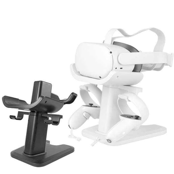 VR Stand Headset Display And Controller Holder Mount For Quest 2(White)
