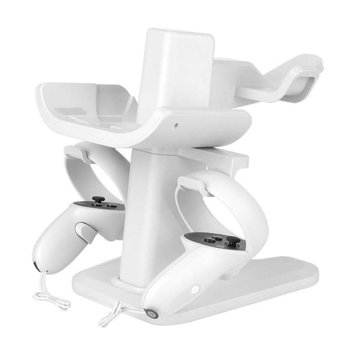 VR Stand Headset Display And Controller Holder Mount For Quest 2(White)