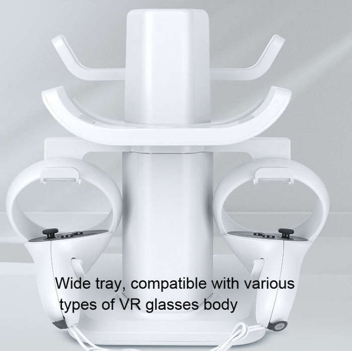 VR Stand Headset Display And Controller Holder Mount For Quest 2(White)