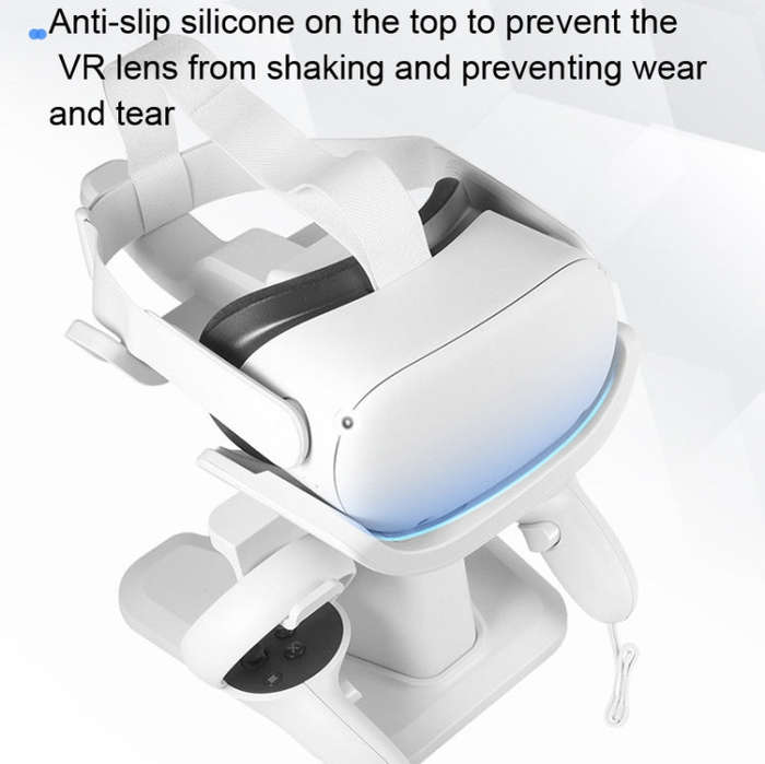 VR Stand Headset Display And Controller Holder Mount For Quest 2(White)