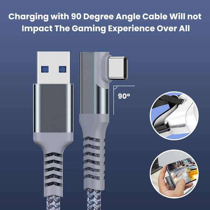 USB3.2 Gen1 VR Link Streamline For Quest 2, Model: A-C  Aluminum Shell 3M Braided Wire