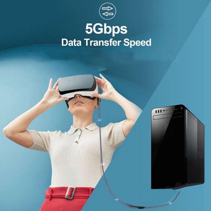 USB3.2 Gen1 VR Link Streamline For Quest 2, Model: C-C+USB3.1 5M