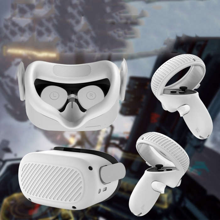 VR Glasses Lens Shell Handle Protective Case For Quest 2(White)