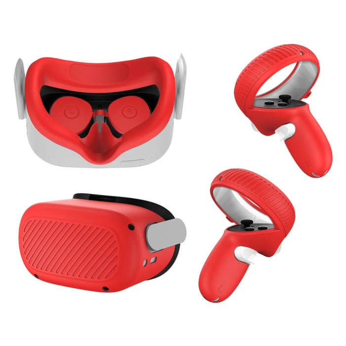 VR Glasses Lens Shell Handle Protective Case For Quest 2(Red)