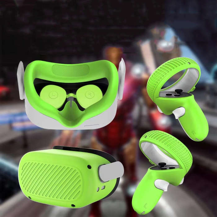 VR Glasses Lens Shell Handle Protective Case For Quest 2(Green)