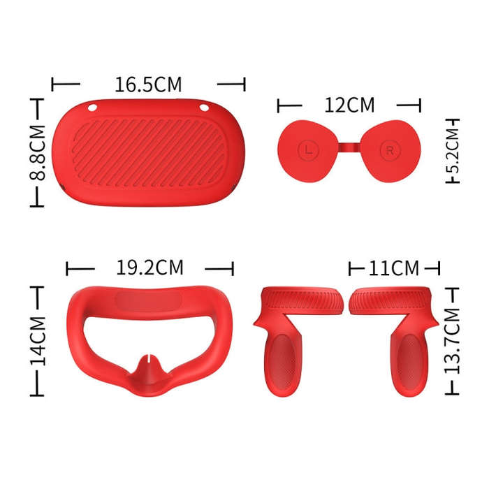 VR Glasses Lens Shell Handle Protective Case For Quest 2(White)