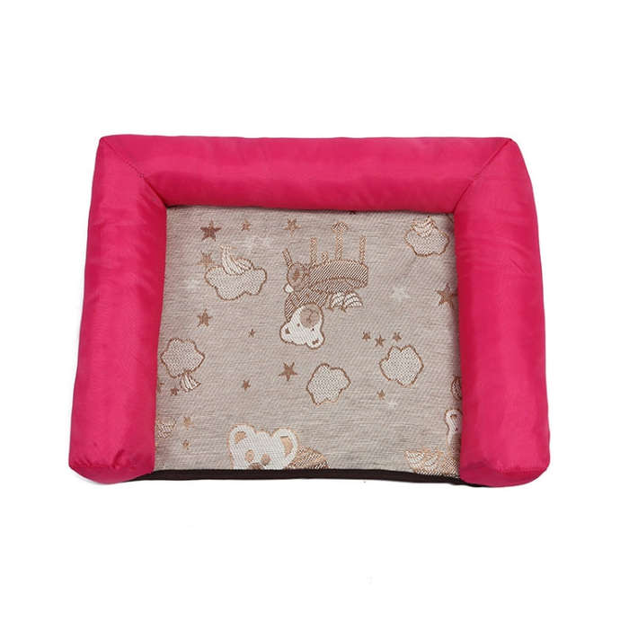 Pet Breathable And Cooler Mat Pet Bed, Specification: S(Rose Red)