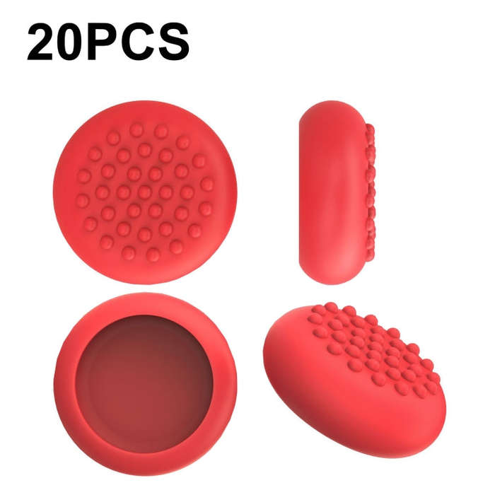 20 PCS Peripheral Button VR Handle Rocker Silicone Protective Cover, For Quest 2(Red)