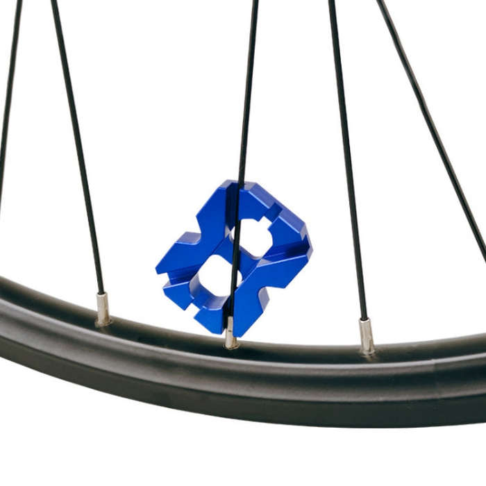 BIKERSAY BT058 Bicycle Spoke Wrench Wheel Ring Steel Wire Winding Tool(Blue)