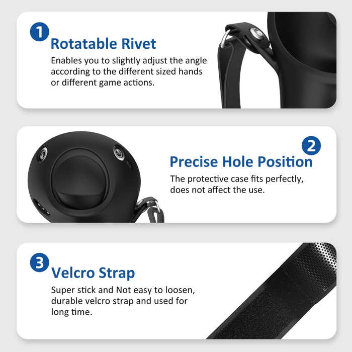 For Quest Pro 1pair Handle Silicone Case Cover VR Accessories(Blue)