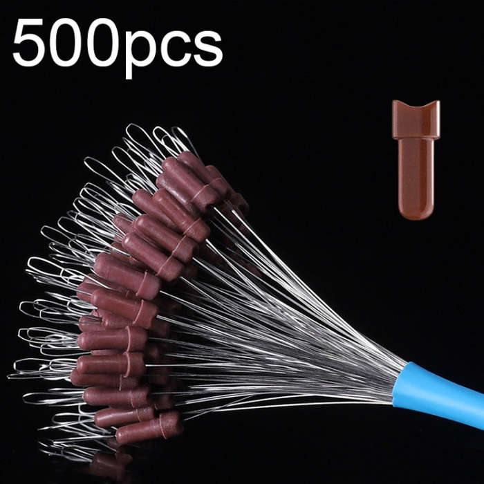 5sets/500pcs Space Bean Positioning Rod Slightly Bean Fishing Gear Supplies, Size: L(Brown T-shaped)