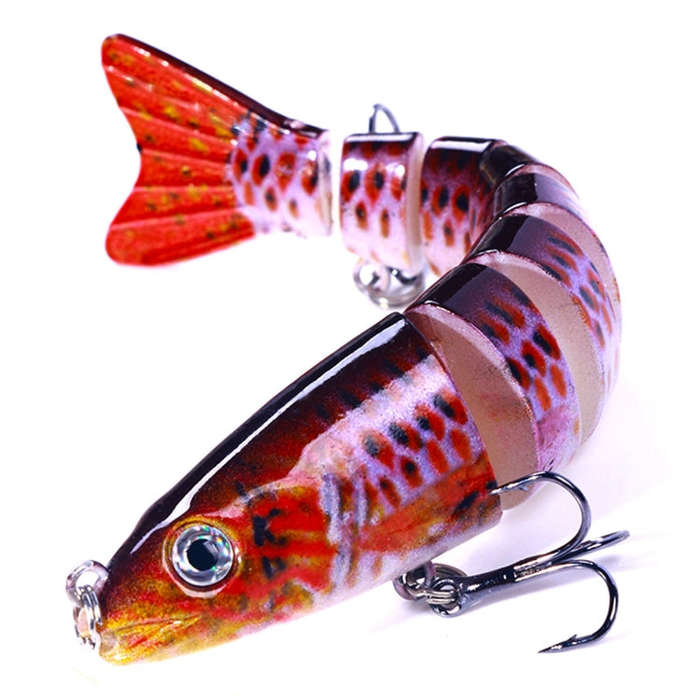HENGJIA JM064 Multi-section Fish Minnow Bionic Fake Lures Sea Fishing Sinking Lures, Size: 12.8cm...